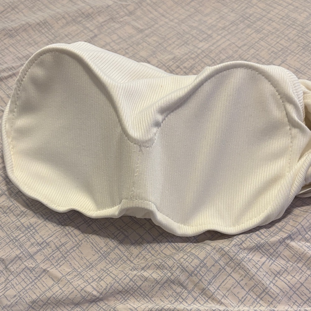 White Ribbed Tank Top - Picture 2 of 3